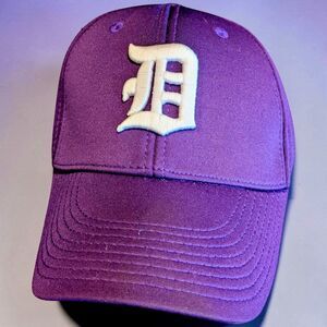 Detroit Tigers Logo Purple Flex Fit Hat Headgear Cap Co. sz Sm/Md Rare Color
